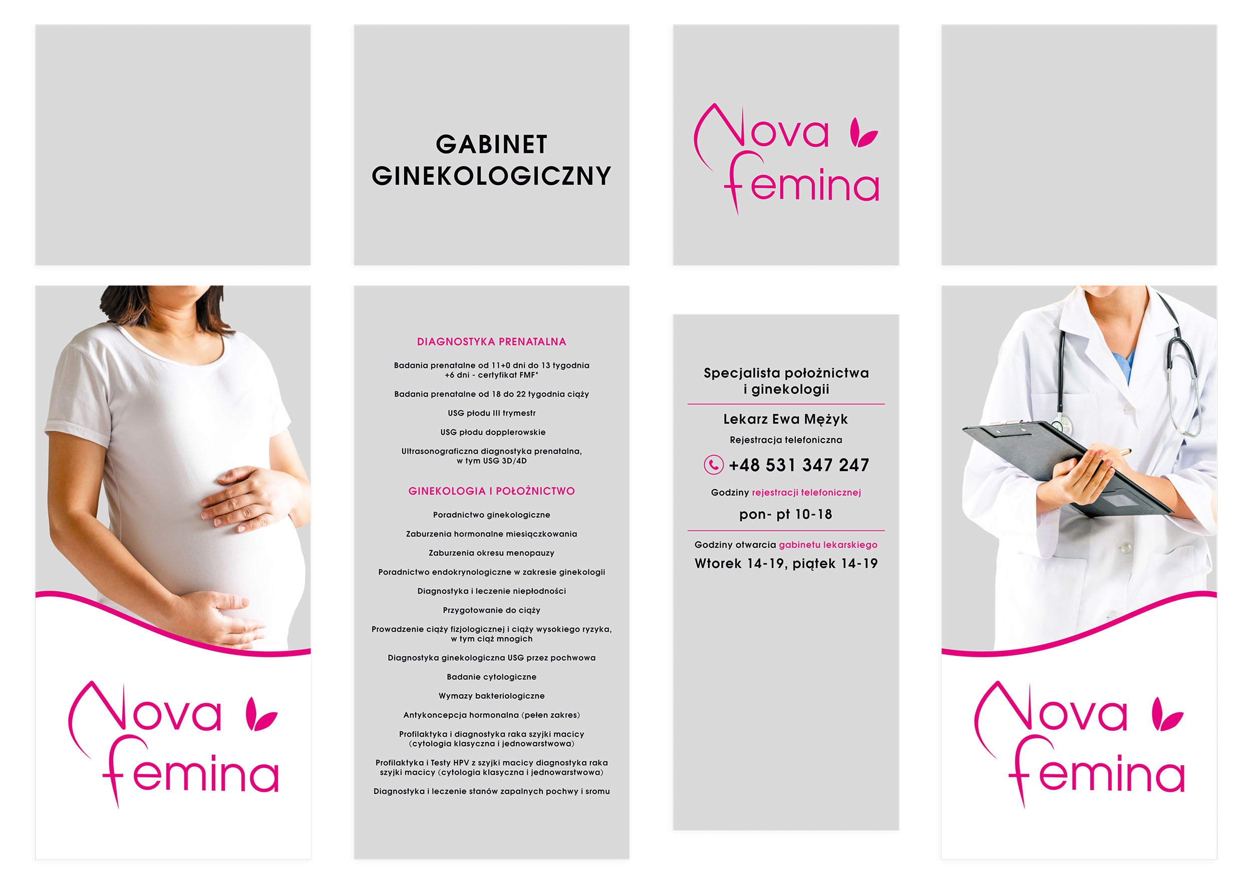 Witryna gabinetu ginekologiczne