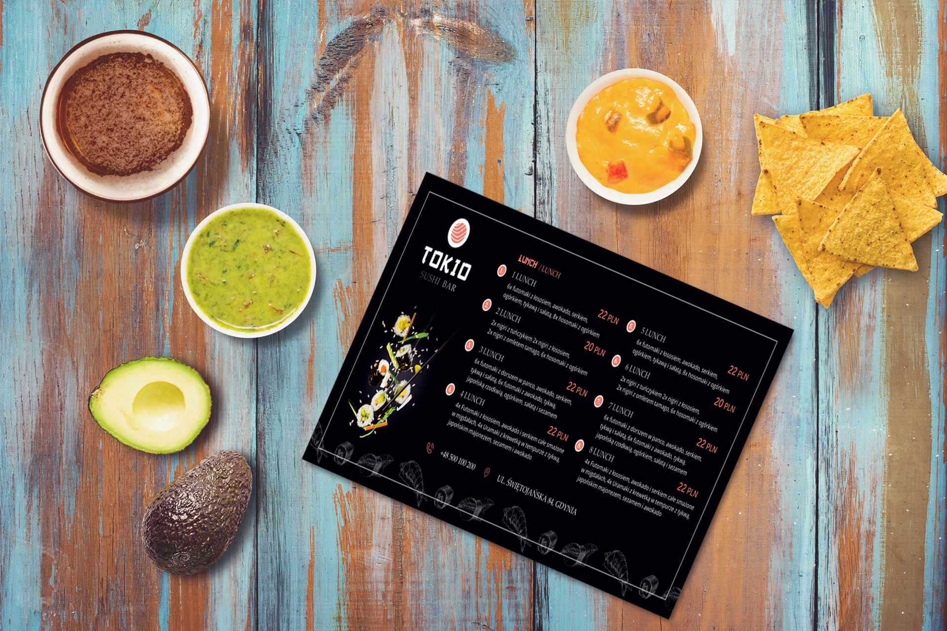 Tokio sushi bar menu