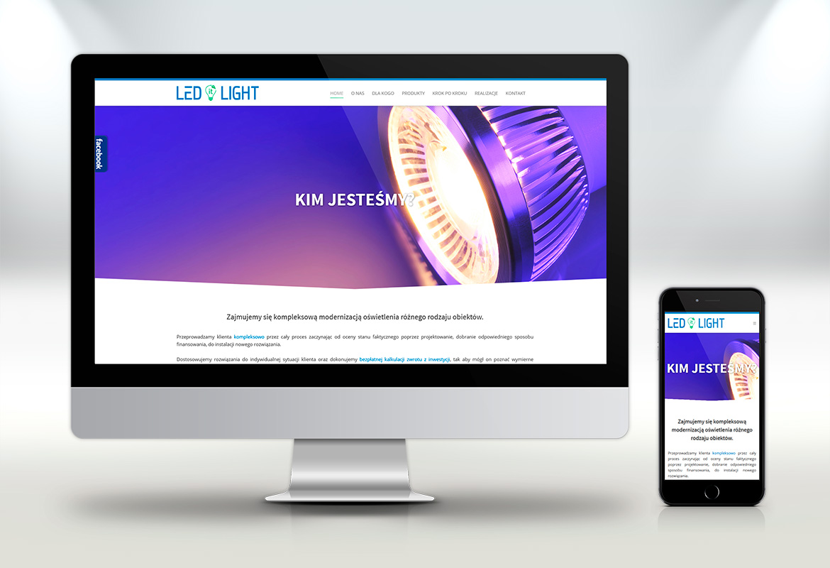 Strona internetowa Led it Light