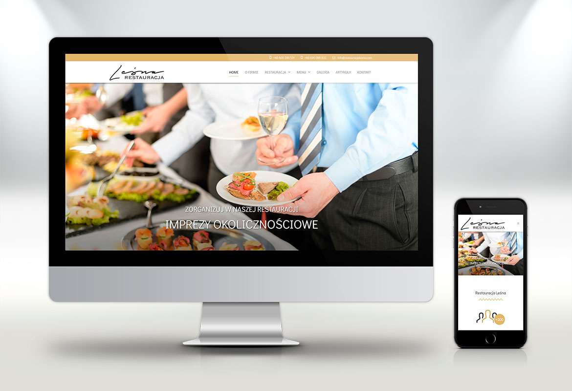 Strona internetowa Restauracja Leśna
