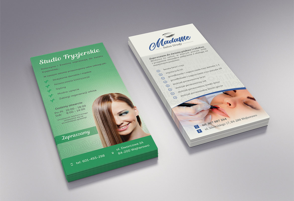 Ulotka Madame i Studio Fryzjerskie