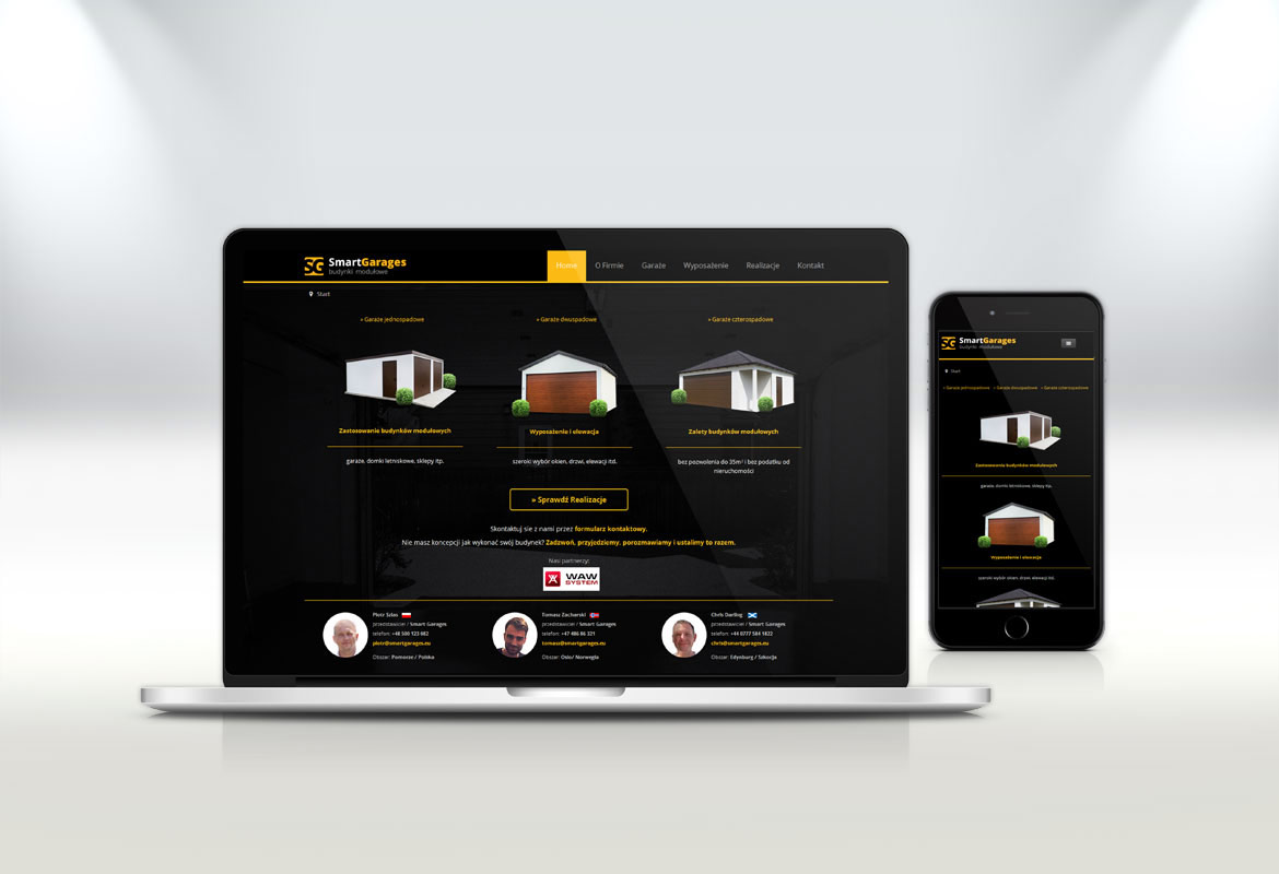 Strona www Smartgarages
