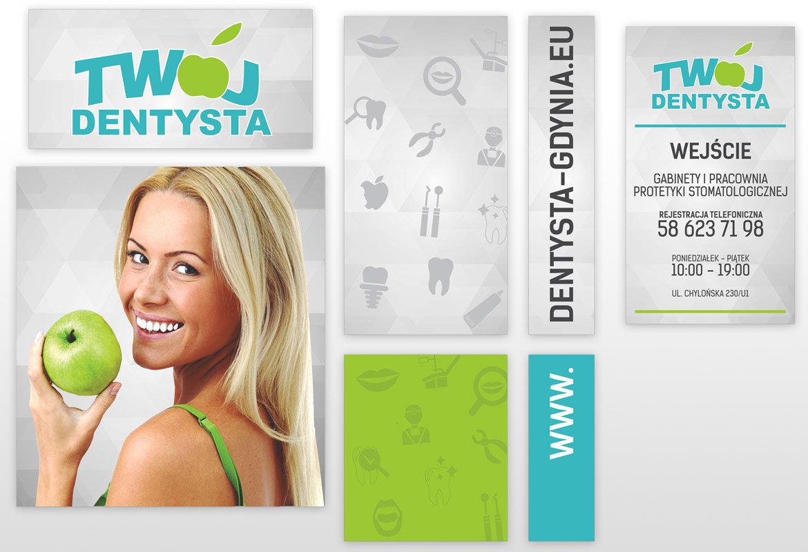 Drzwi, witryny Stomatolog