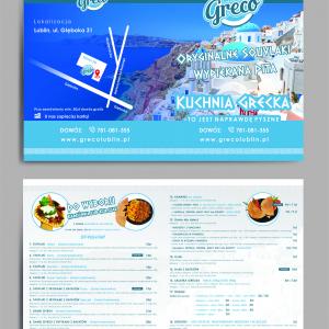 Karta menu Greco