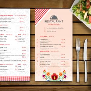 Karta menu Restauracja Polska