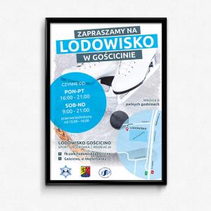 Plakat lodowisko w Gościcinie
