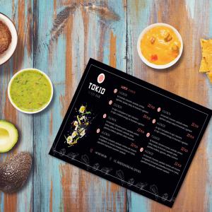 Tokio sushi bar menu