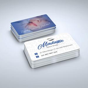 Wizytówki salon urody Madame