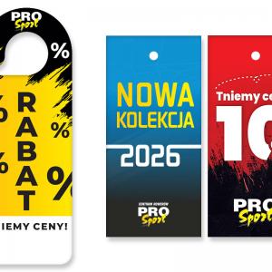 Zawieszki reklamowe informacyjne dla PRO Sport