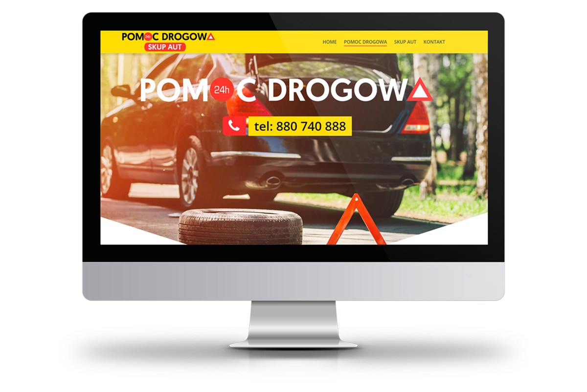 Strona E Wizytowka Biznesowa One Page Pomoc Drogowa Skup 1piksel
