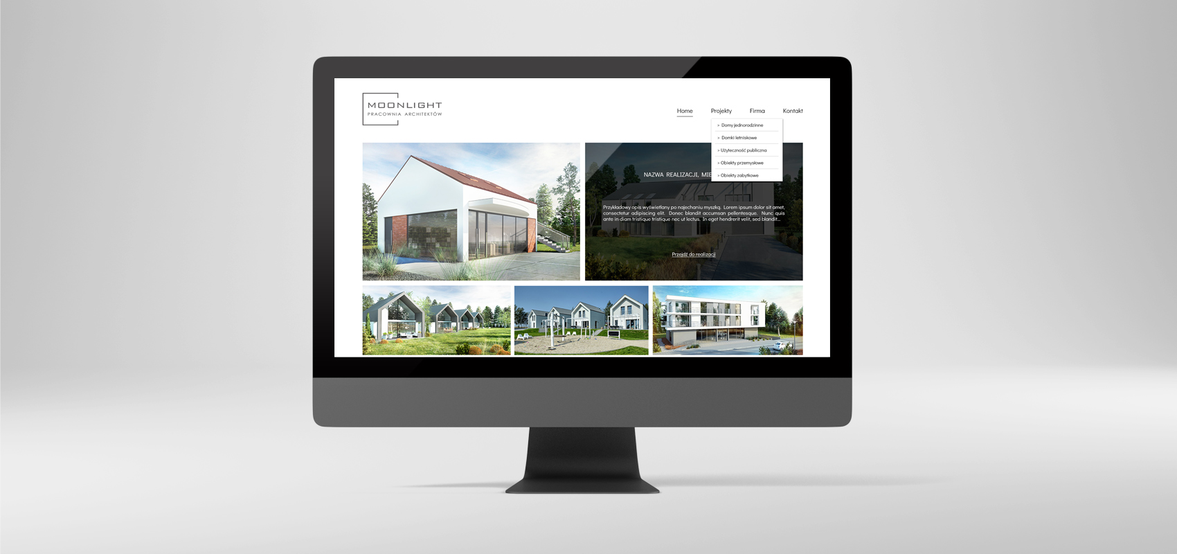 Strona internetowa Moonlight Pracownia Architektów